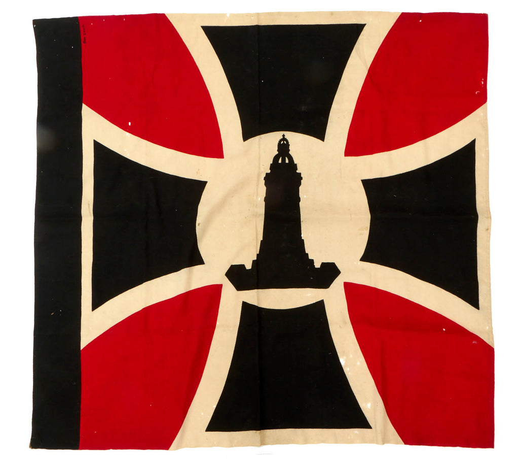 Original German Weimar Period Kyffhäuserbund Veteran's Association 52" x 47" Banner Flag - DRKB e.V. Original Items