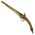 Original 19th Century Balkan Brass Clad Miquelet Lock Rat Tail "Pirate" Pistol - circa 1820 - 1850 Original Items