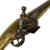 Original 19th Century Balkan Brass Clad Miquelet Lock Rat Tail "Pirate" Pistol - circa 1820 - 1850 Original Items