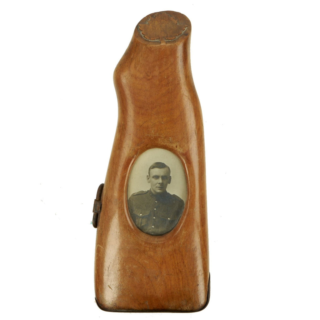 Original Canadian WWI Remembrance Photo Frame made from Ross Rifle Buttstock Original Items