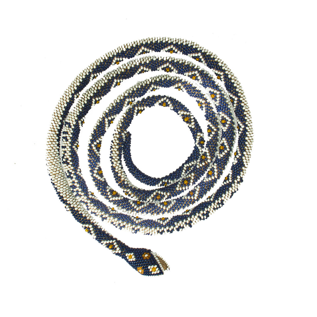 Original WWI Ottoman Empire Turkish Prisoner of War Souvenir Woven Bead Snake Dated 1919 Original Items