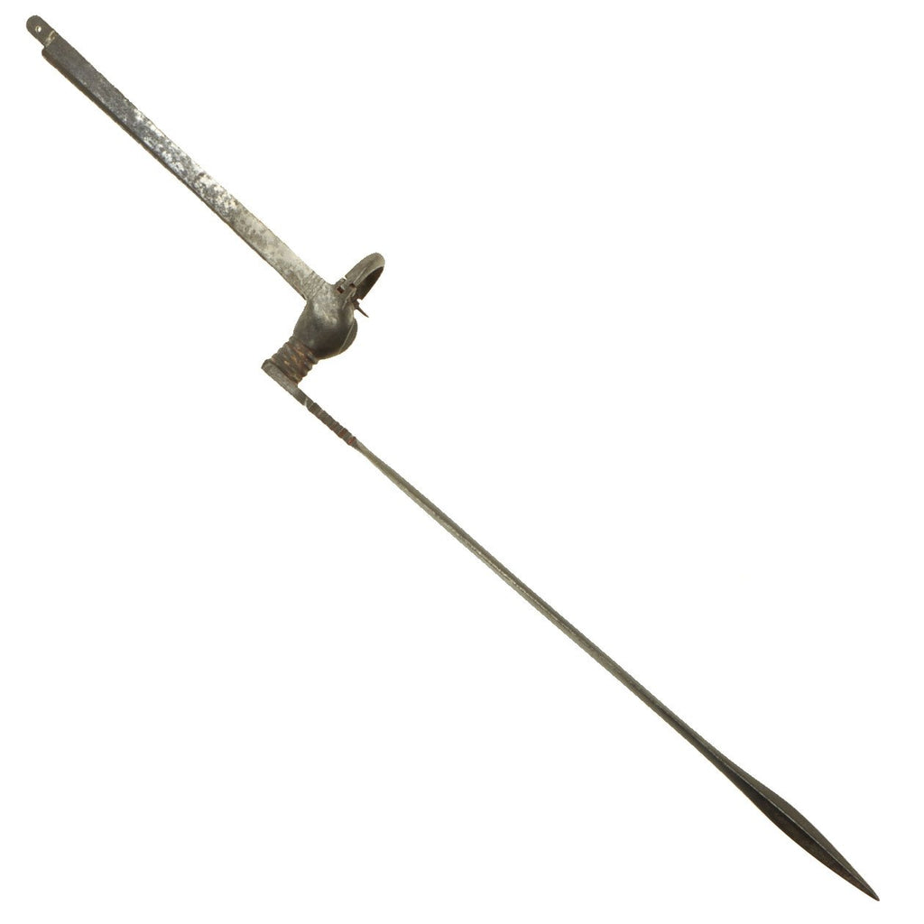 Original Indian Late 17th - Early 18th Century Matchlock Musket Bayonet with Armor-Piercing Tip Original Items