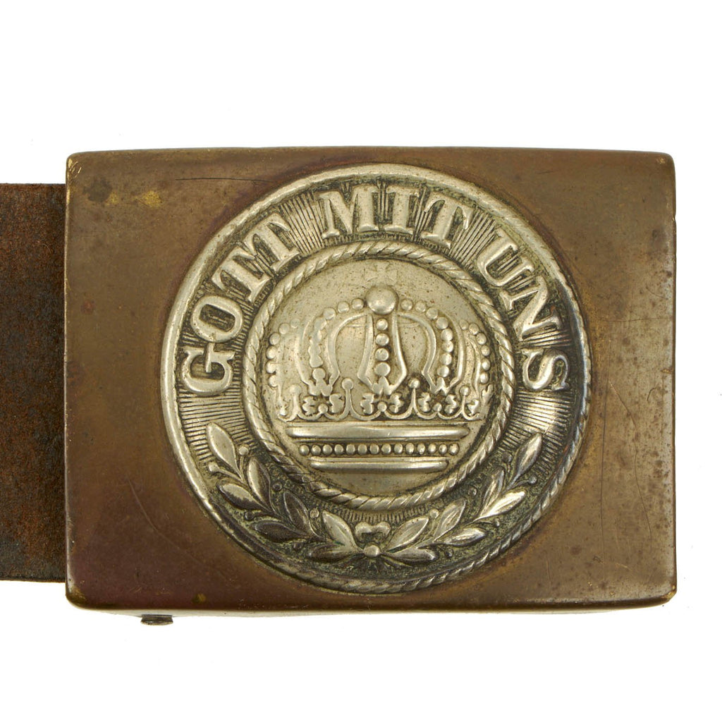 Gott Button Original Imperial German WWI 1915 dated Hate Belt with Gott Mit Uns Pr ...