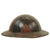 Original U.S. WW1 M1917 British Made Camouflage Painted Doughboy Helmet with Liner Original Items