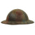 Original U.S. WW1 M1917 British Made Camouflage Painted Doughboy Helmet with Liner Original Items