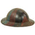 Original U.S. WW1 M1917 British Made Camouflage Painted Doughboy Helmet with Liner Original Items