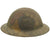 Original U.S. WWI M1917 Doughboy Helmet with Original Camouflage Textured Paint Original Items