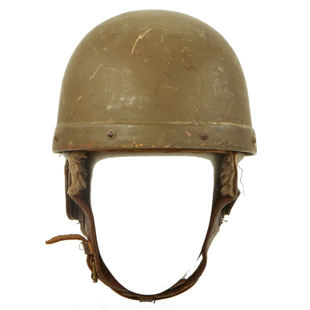 Original WWII Canadian Fiber Shell Dispatch Rider Helmet by Backstay Standard dated 1944 - Size 7 1/2 Original Items