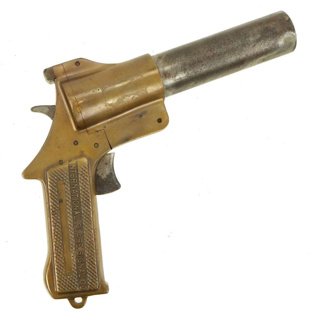 Original U.S. WWII Era International Flare Signal Company Brass-Framed Pistol Original Items