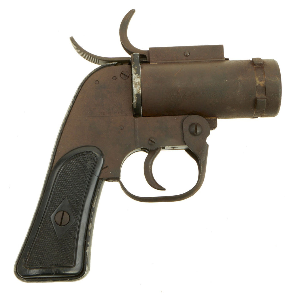 Original U.S. WWII 1942 dated M-8 Pyrotechnic 37mm Flare Signal Pistol by Eureka with Inert Shell - Serial E-078085 Original Items