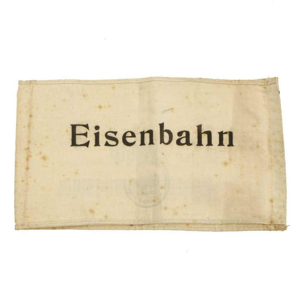 Original German WWII Deutsches Reichsbahn Railroad Line Command Armband - DRB Original Items