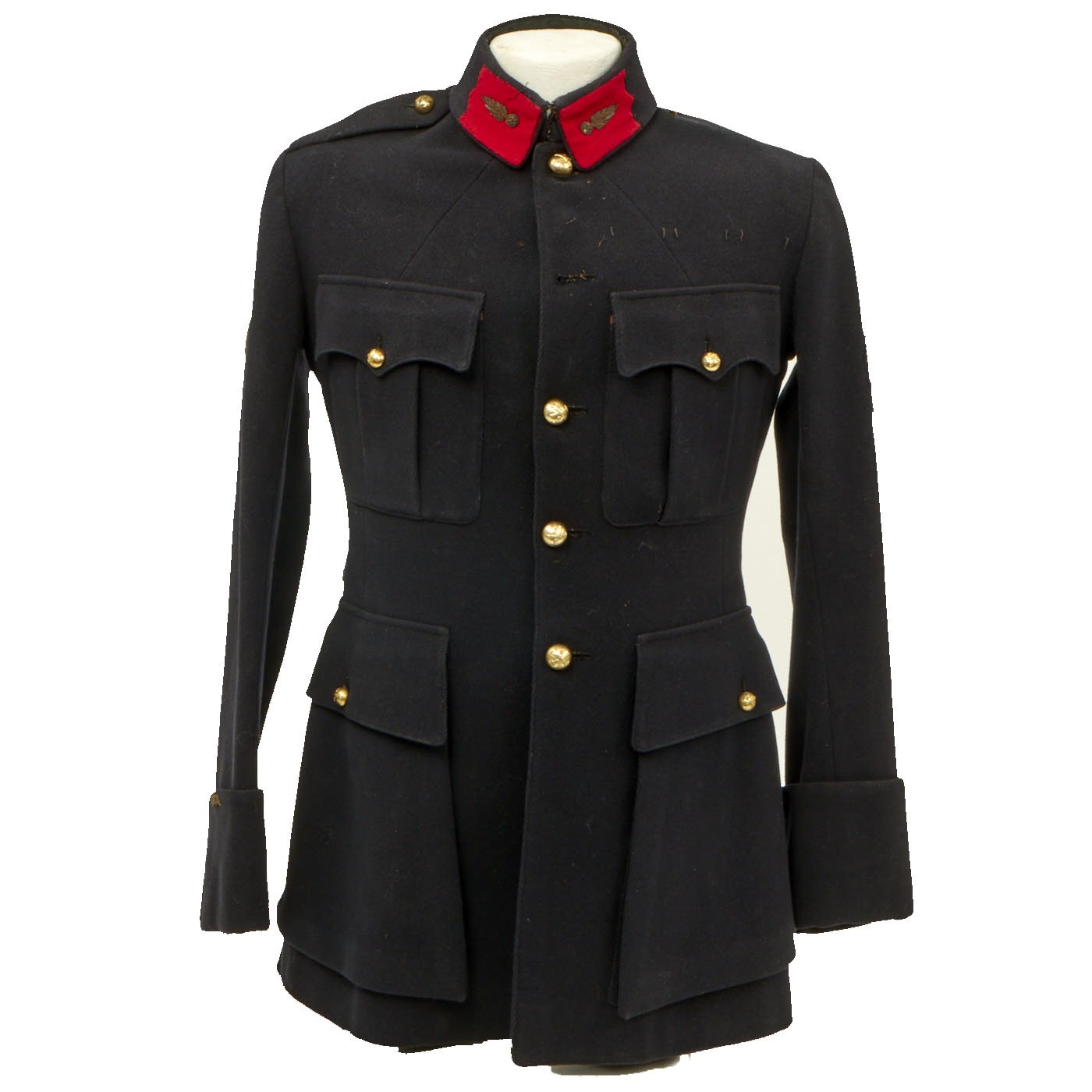 ジャケット・アウター French Military Antique WWI Tunic Original French WWI Armored Corps Tanker NCO Uniform Tunic