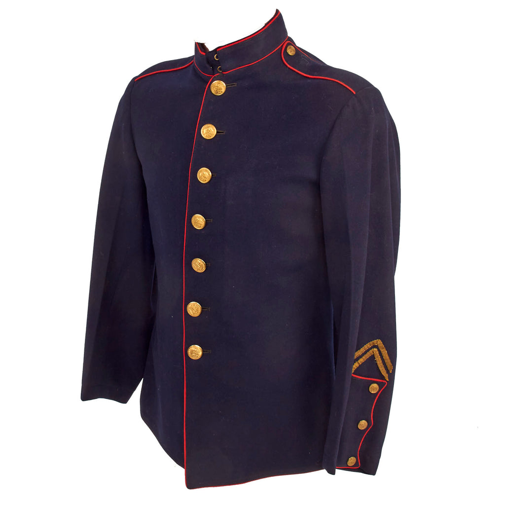 Original U.S. WWI Named US Marine Corps Dress Blues Coat - Ship's Deta International Military Antiques Original U.S. WWI Named US Marine Corps Dress Blues Coat - Ship's Deta International Military Antiques
