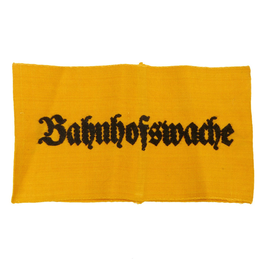 Original German WWII Embroidered Railway Station Guards Armband - Bahnhofswache Original Items