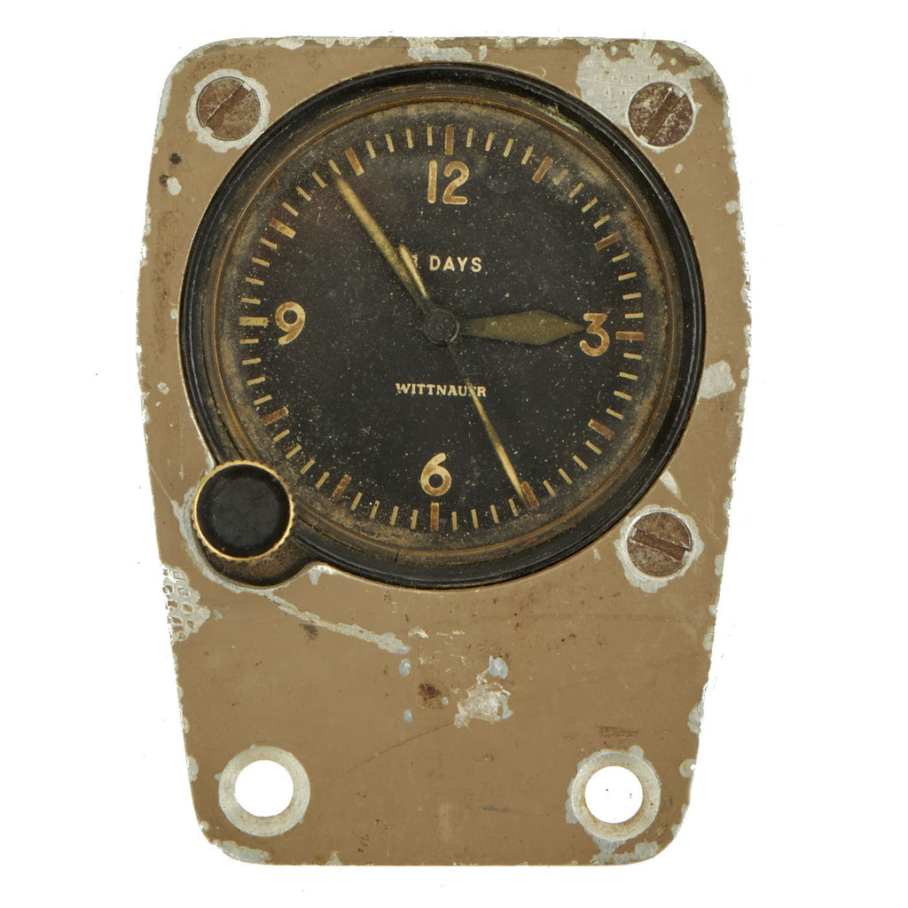 Original U.S. WWII Army Air Forces Swiss made 8 Day Cockpit Clock by Wittnauer - Fully Functional Original Items