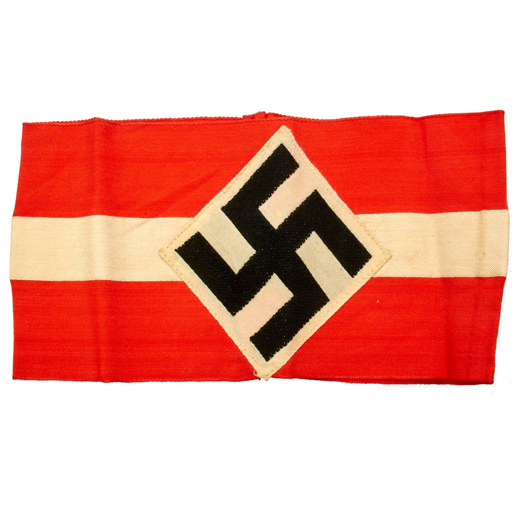Original German WWII HJ Member Armband with Embroidered Insignia - German Youth Organization Original Items