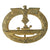 Original German WWII Kriegsmarine Metal U-Boat War Badge by Rudolph Souval - U-Boot-Kriegsabzeichen Original Items