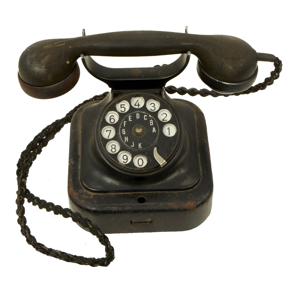 Original German WWII Military Staff Desk Rotary Telephone by Siemens Original Items