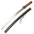 Original 18th Century Edo Period Japanese Wakizashi Short Sword with Handmade Blade and Lacquered Scabbard Original Items