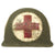 Original U.S. Korean War Medic M1 Schlueter Swivel Bale Rear Seam Helmet Shell Original Items