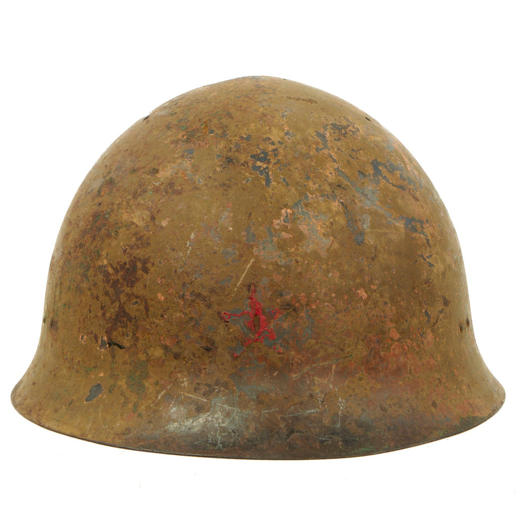 Original Japanese WWII Battle Damaged Type 92 Army Tetsubo Helmet Shell Original Items