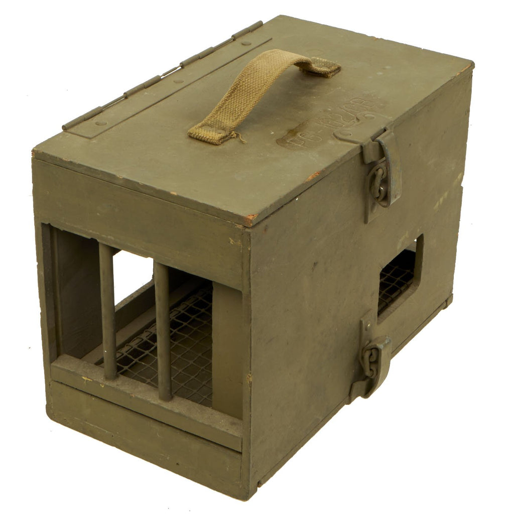 Original U.S. WWII Army Messenger Pigeon PG-102/CB Wooden Carrier Box Original Items