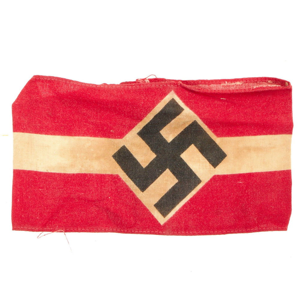 Original German WWII HJ Member Printed Cotton Armband - German Youth Organization Original Items