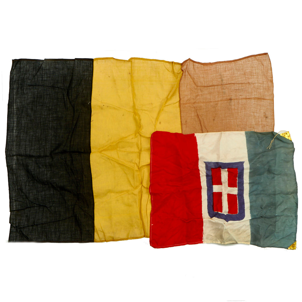 Original “Axis & Allies” WWII Small Flag Lot - Belgium & Italy Original Items