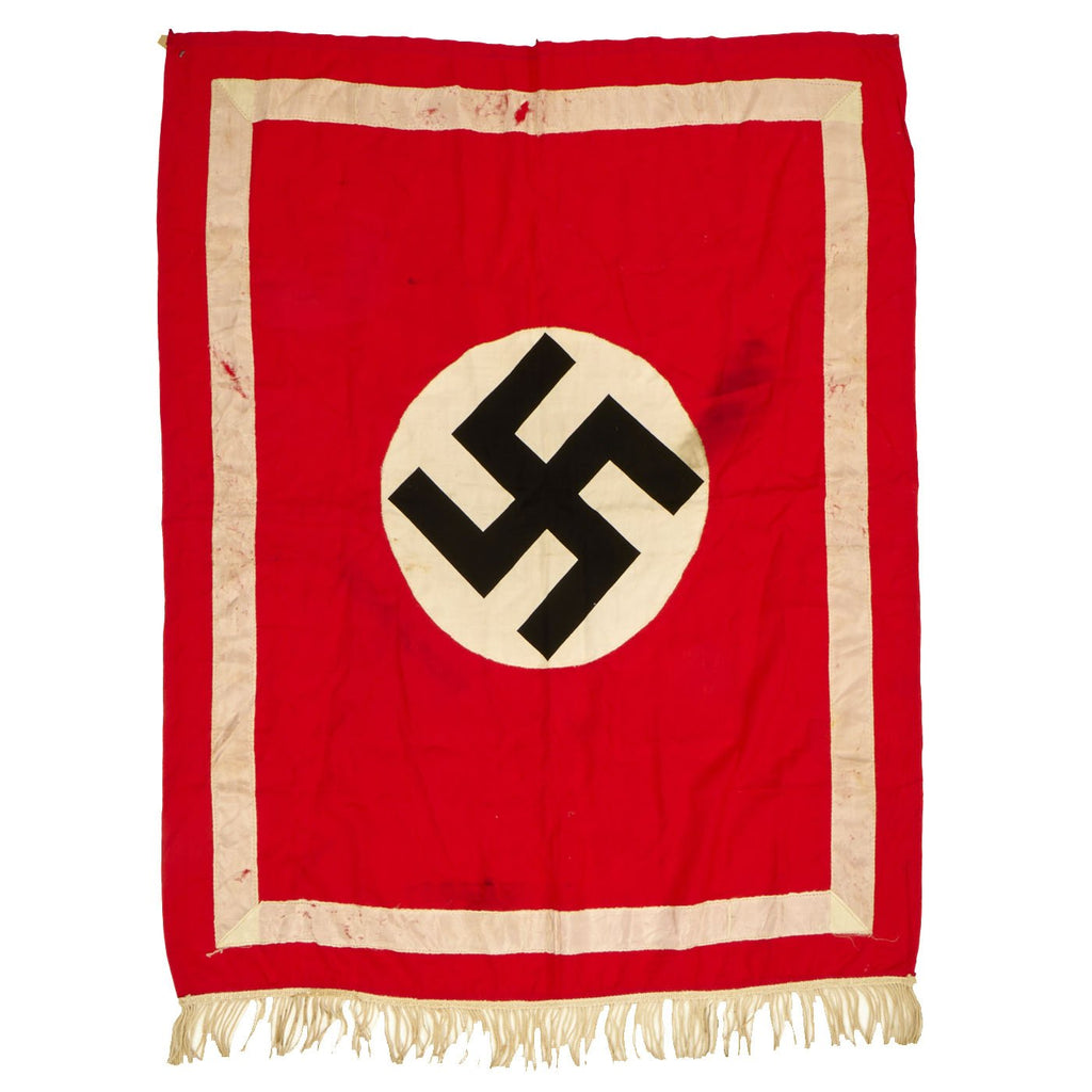 Original German WWII NSDAP National Socialist Podium Banner - 30" x 37" Original Items