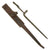 Original U.S. WWII Rare M1941 Johnson Rifle Spike Bayonet Serial 150 with Leather Scabbard Original Items