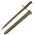 Original U.S. WWII M1942 16" Garand Rifle Bayonet by U.F.H. with M3 Scabbard - dated 1942 Original Items