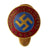 Original WWII Swedish National Socialist Party SNSP Enamel  Membership Badge Buttonhole Pin by Alois Ritter Original Items