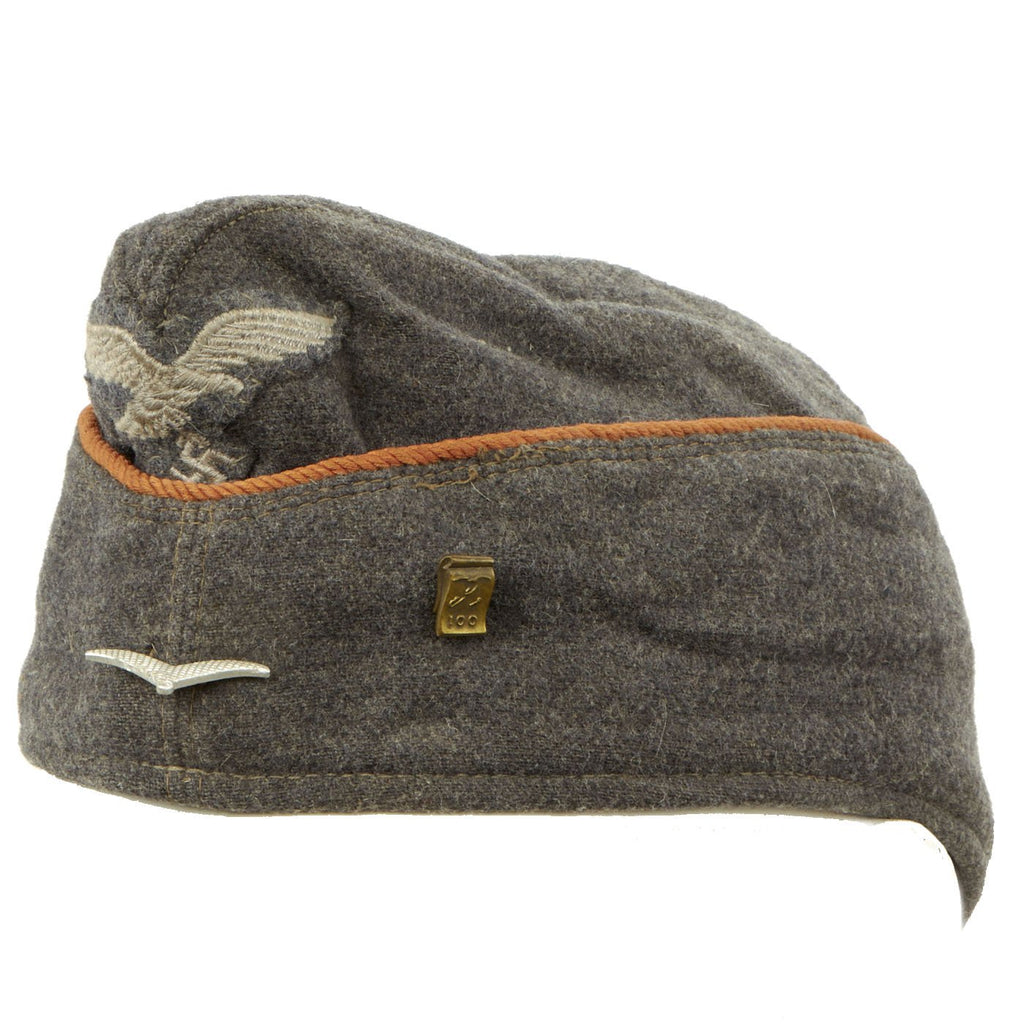 Original German WWII Air Signals Female Auxiliary M38 Overseas Cap with 100 Pin & Gull Wing - size 58 Original Items