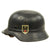 Original German WWII Beaded M40 Double Decal DRK Red Cross Steel Helmet - marked Q64 Original Items
