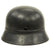 Original German WWII Beaded M40 Double Decal DRK Red Cross Steel Helmet - marked Q64 Original Items