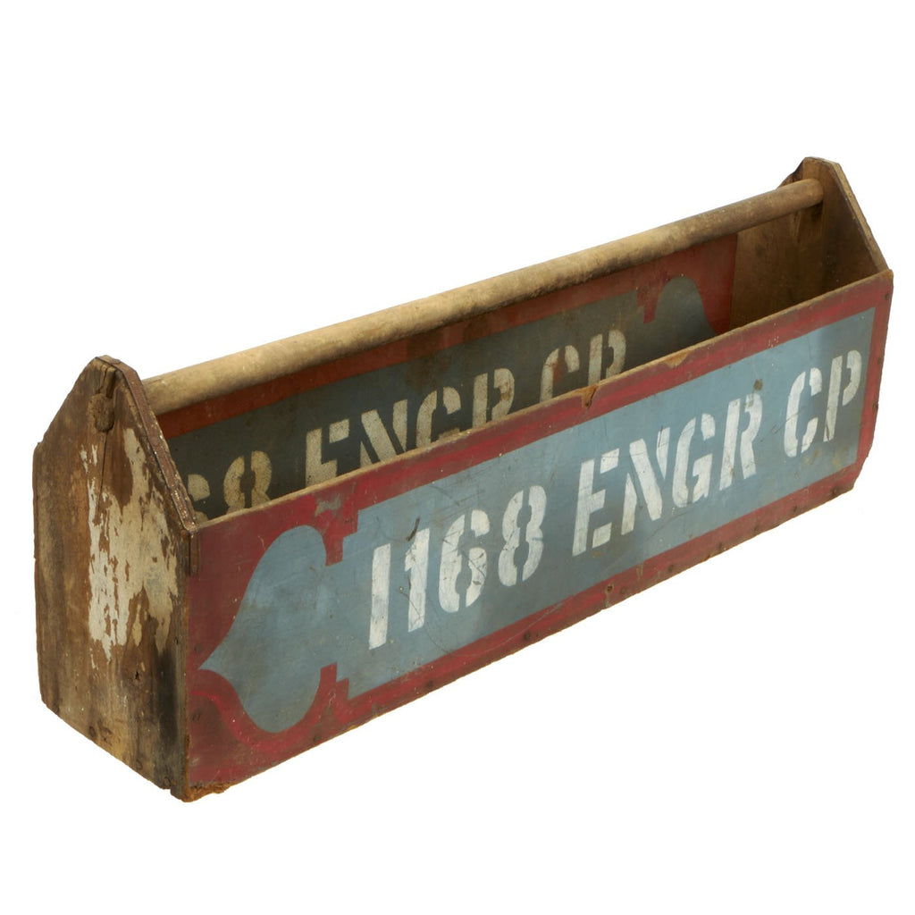 Original U.S. WWII 168th Engineers Tool Box Original Items