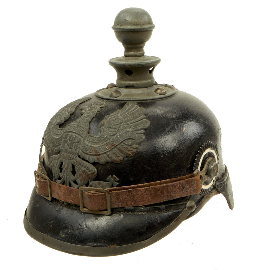 Original German WWI Prussian M1915 Artillery Pickelhaube Helmet - Kugelhelm Original Items