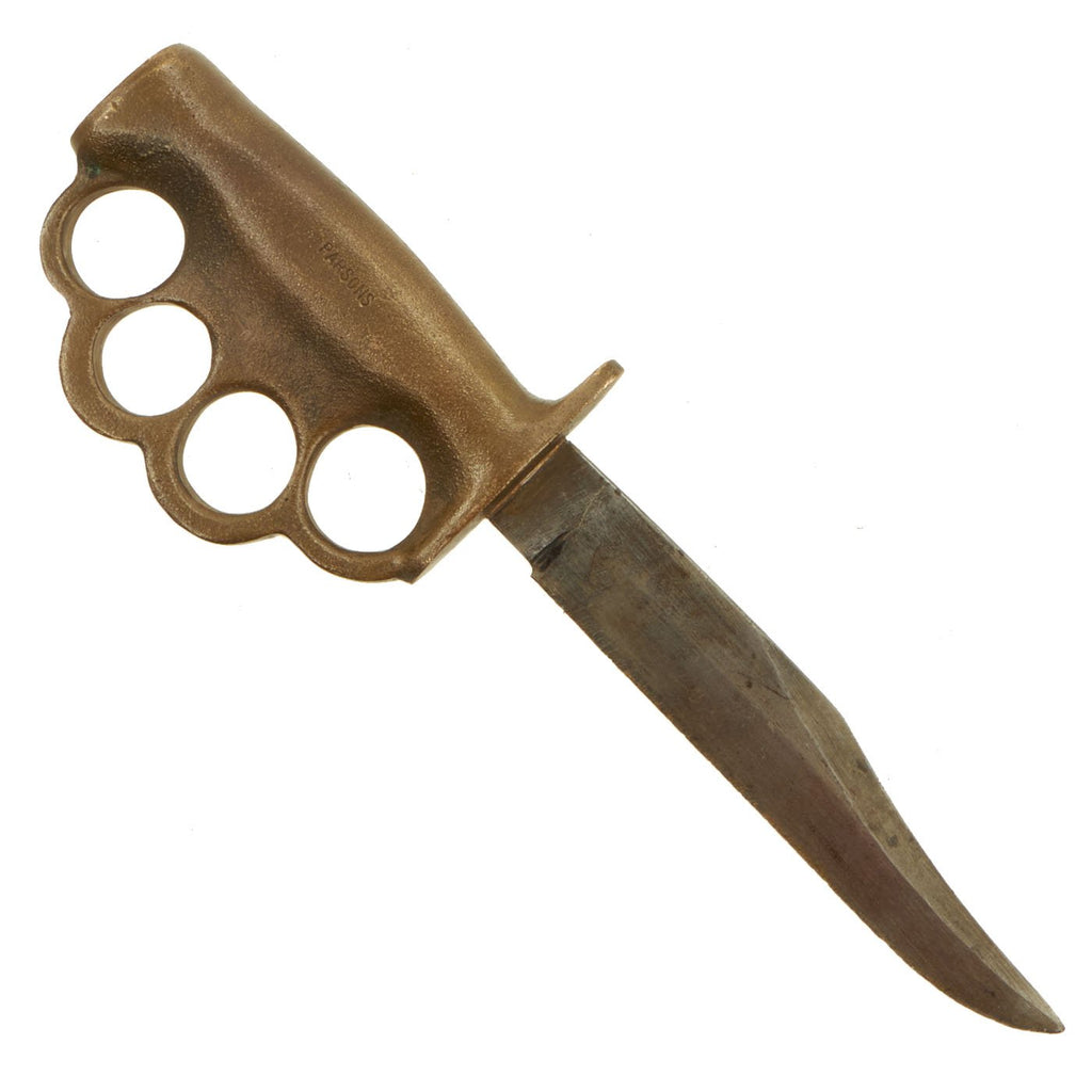 Original U.S. Vietnam War Private Purchase Parsons “M-7” Brass Handle Knuckle Knife Original Items