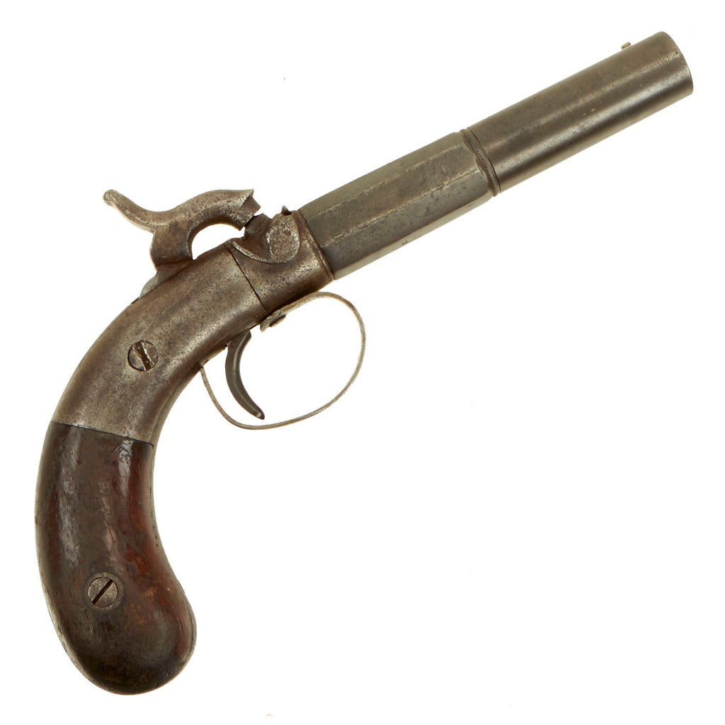 Original U.S. 19th Century Allen & Wheelock Single Shot Percussion Overcoat Pistol Serial 220 - circa 1860 Original Items