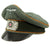 Original German WWII Heer Military Police or Recruiting EM/NCO Visor Crush Cap by Willy Sprengpfeil - dated 1940 Original Items