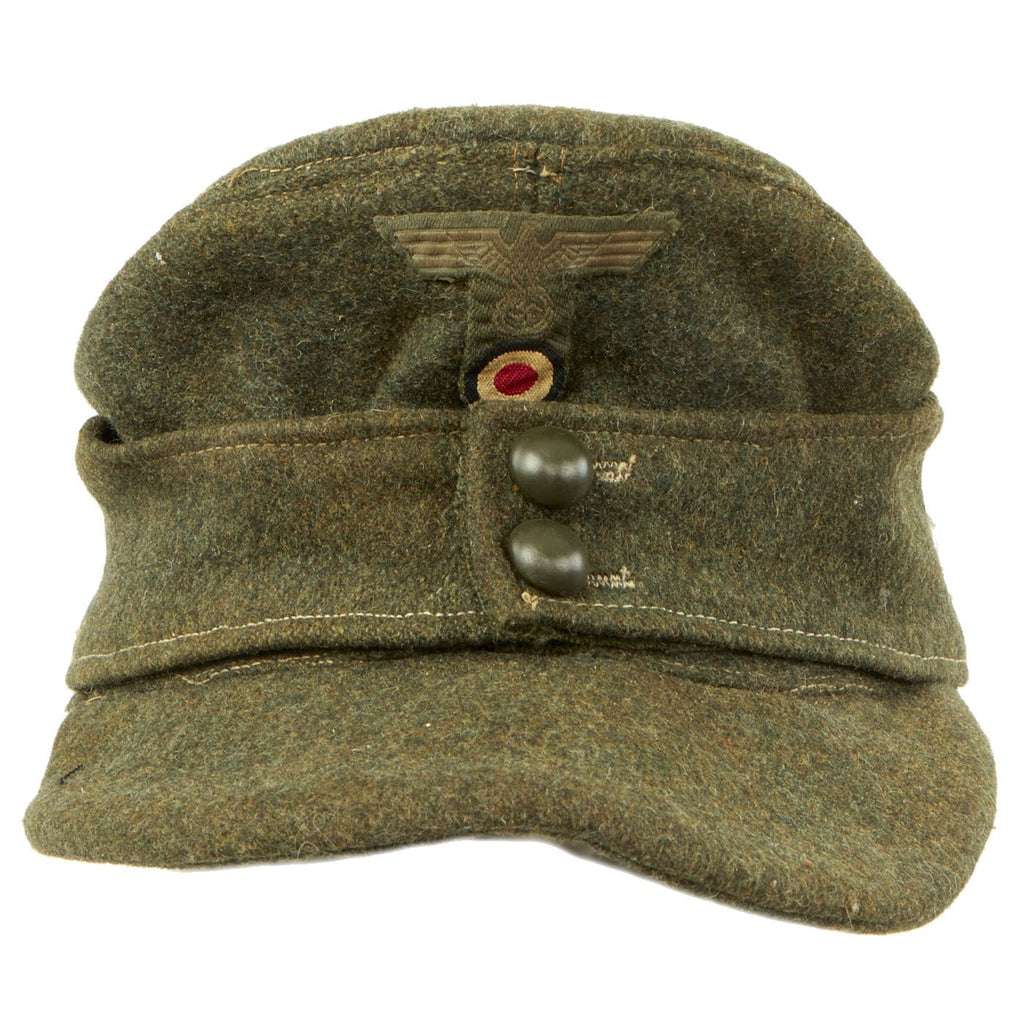 Original German WWII Italian Made Mountain Troop M43 Bergmütze Field Cap with Edelweiss Badge - size 57 Original Items