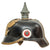 Original Imperial German WWI Prussian M1895 Infantry Officer Pickelhaube Spiked Helmet - Replaced Liner Original Items