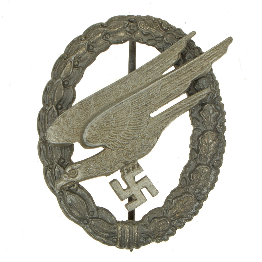 Original German WWII Lufwaffe Paratrooper Fallschirmjäger Badge by by F. W. Assmann & Söhne - Parachutist Badge Original Items
