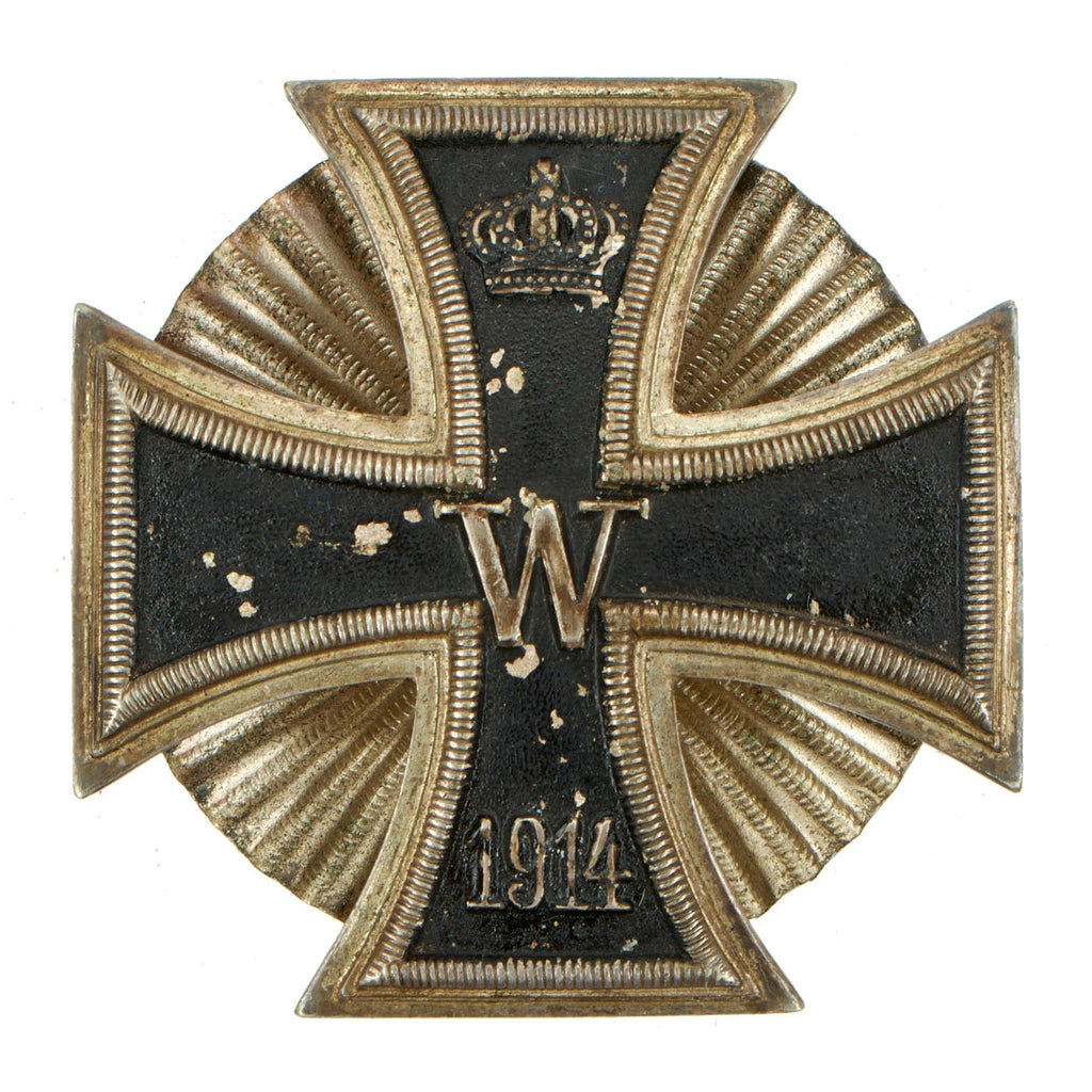 Original Imperial German WWI Prussian Vaulted Iron Cross First Class 1914 with Screw Back - EKI Original Items
