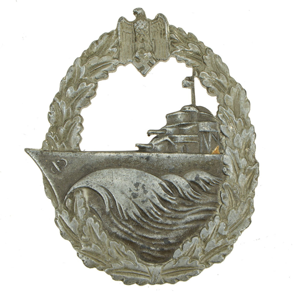 Original German WWII Kriegsmarine Destroyer War Badge by Sohni Heubach & Co. Original Items
