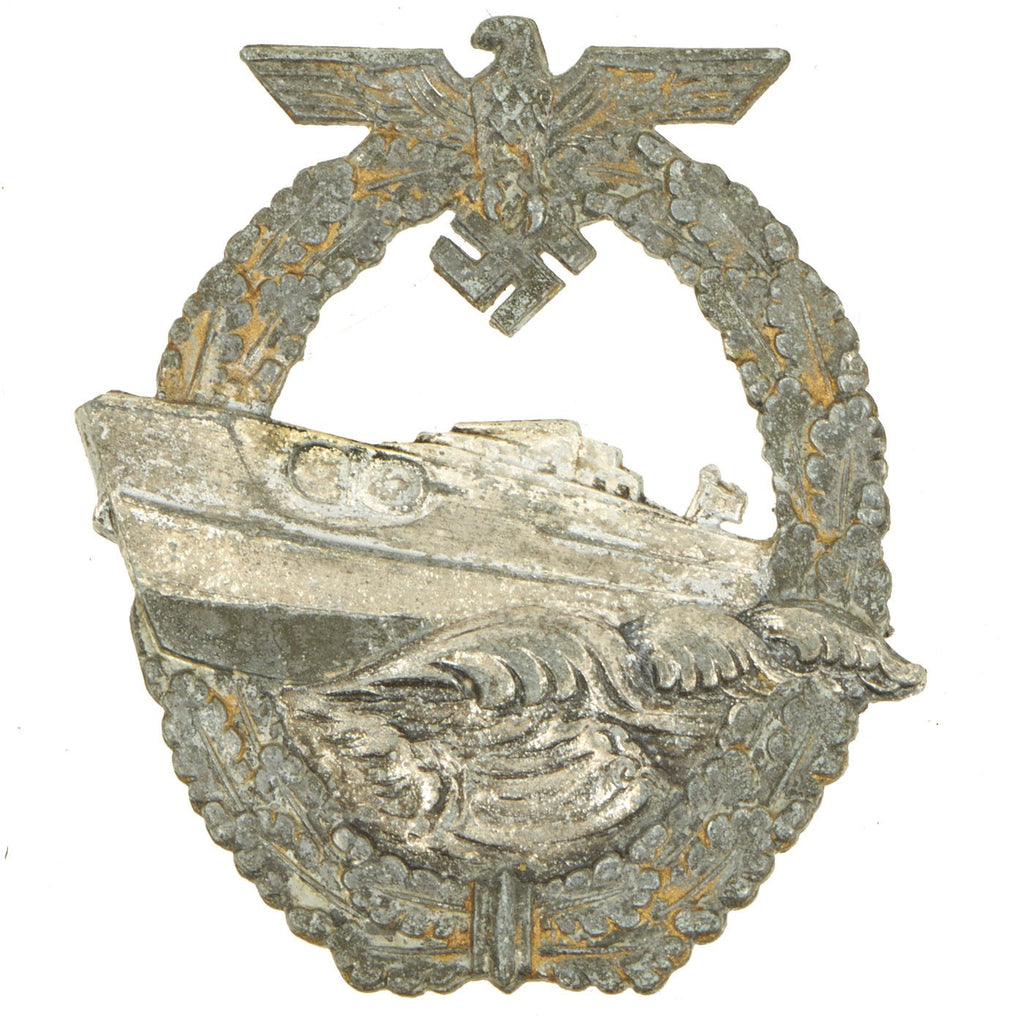 Original German WWII Kriegsmarine 2nd Model S-Boat Fast Attack Craft War Badge by W.E. Peekhaus Original Items