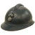 Original French WWI Early Issue Model 1915 Adrian Helmet in Horizon Blue with Infantry Badge and Unit Markings Original Items