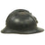 Original French WWI Early Issue Model 1915 Adrian Helmet in Horizon Blue with Infantry Badge and Unit Markings Original Items