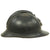 Original French WWI Early Issue Model 1915 Adrian Helmet in Horizon Blue with Infantry Badge and Unit Markings Original Items