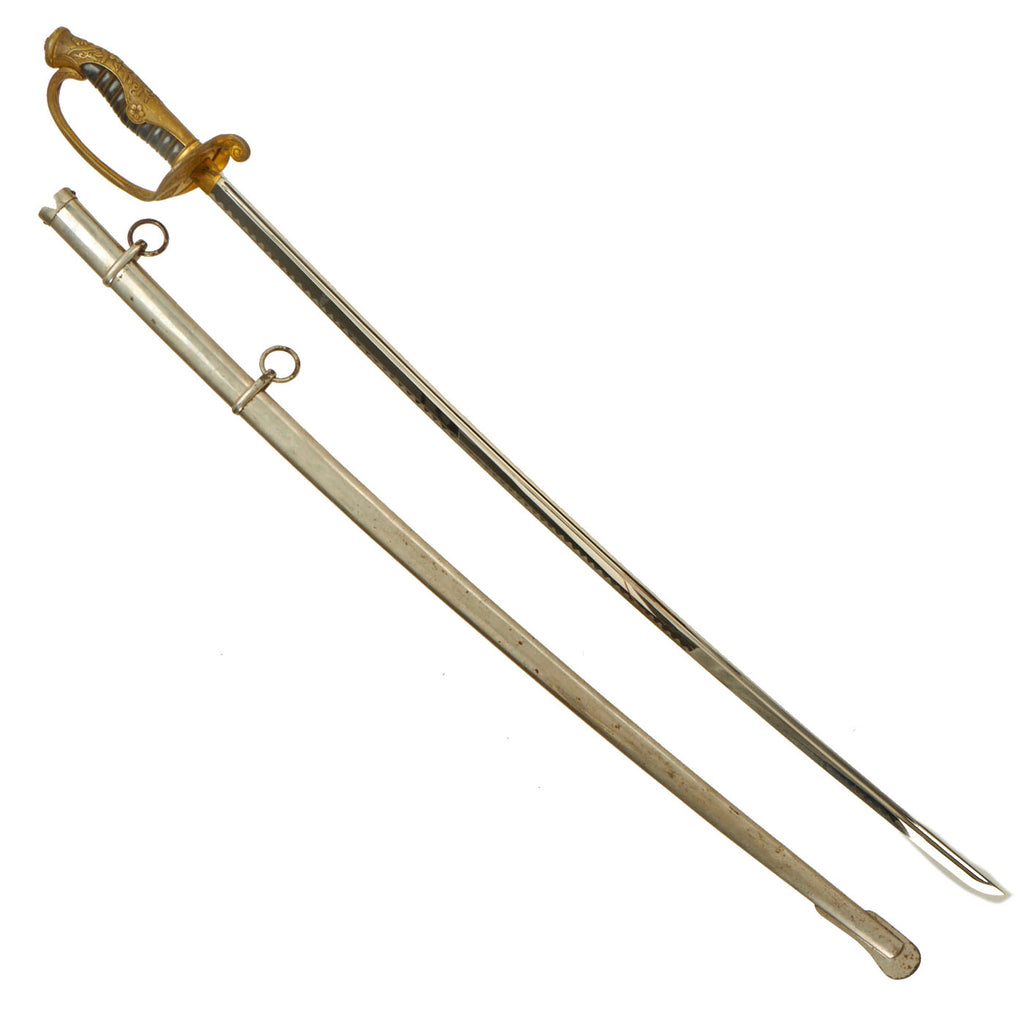 Original WWII Era Imperial Japanese Police Lieutenant’s Officer Kyu-Gunto Dress Sword with Sharkskin Handle & Scabbard Original Items